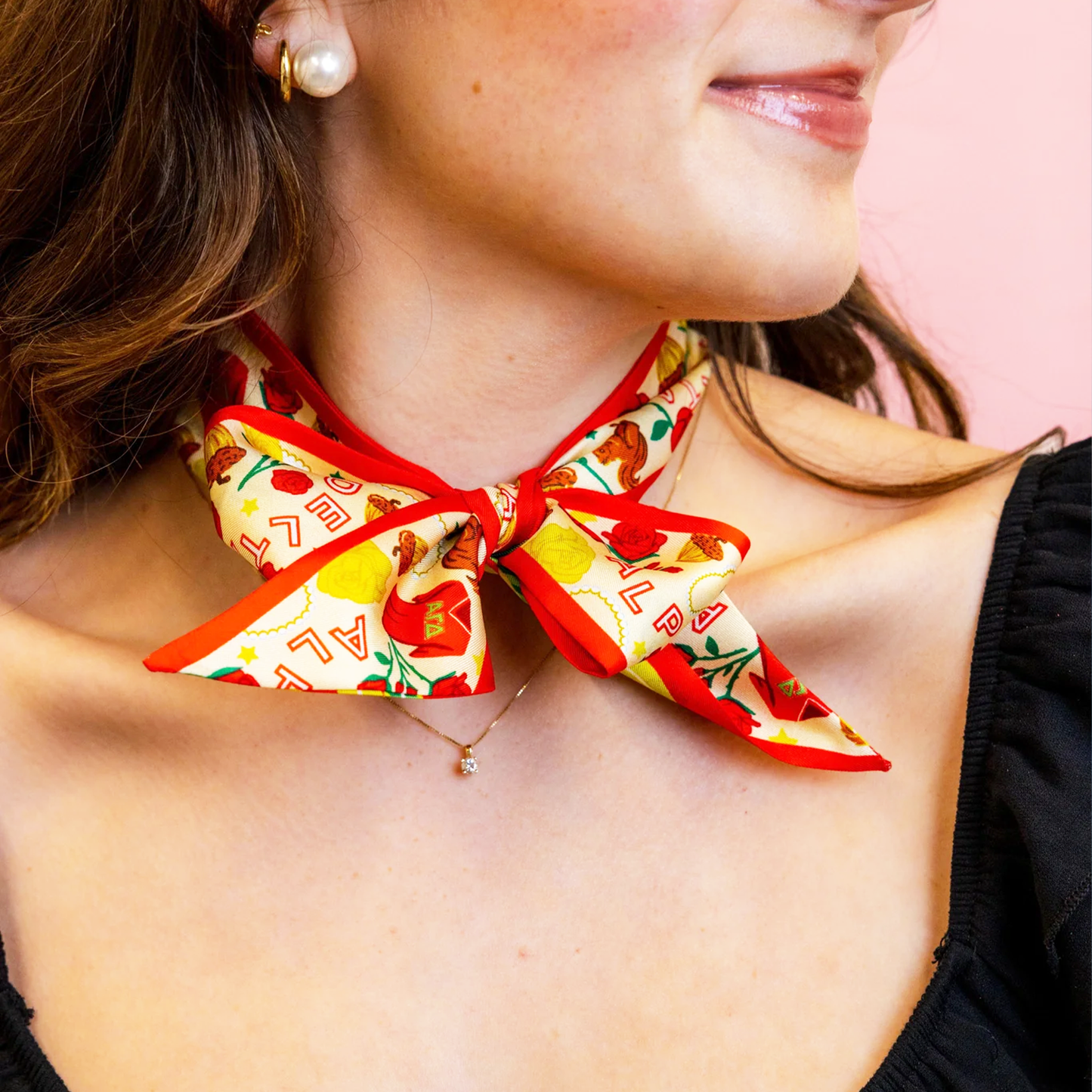 Alpha Gamma Delta | Saturday Silk Skinny Scarf