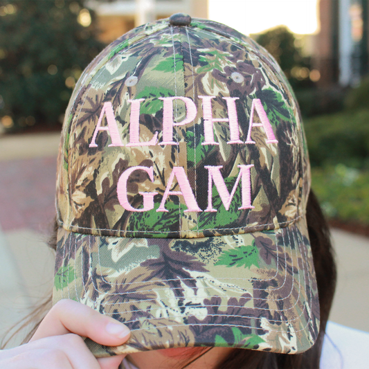 Alpha Gamma Delta | Camo Hat